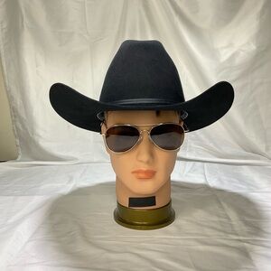 Stetson XXXX Beaver Black Cowboy Hat Sz 7.1/4 58